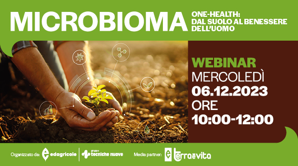 Webinar: "Microbioma. One-Health: dal suolo al benessere dell'uomo"
